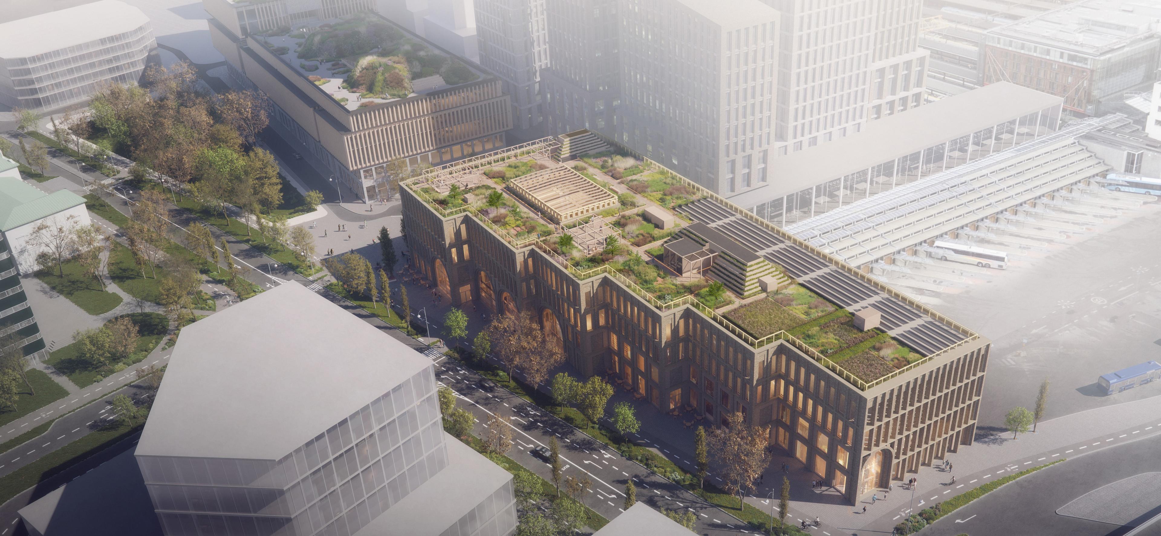 Grand Central - Vy från nordväst ©Reiulf Ramstad Arkitekter