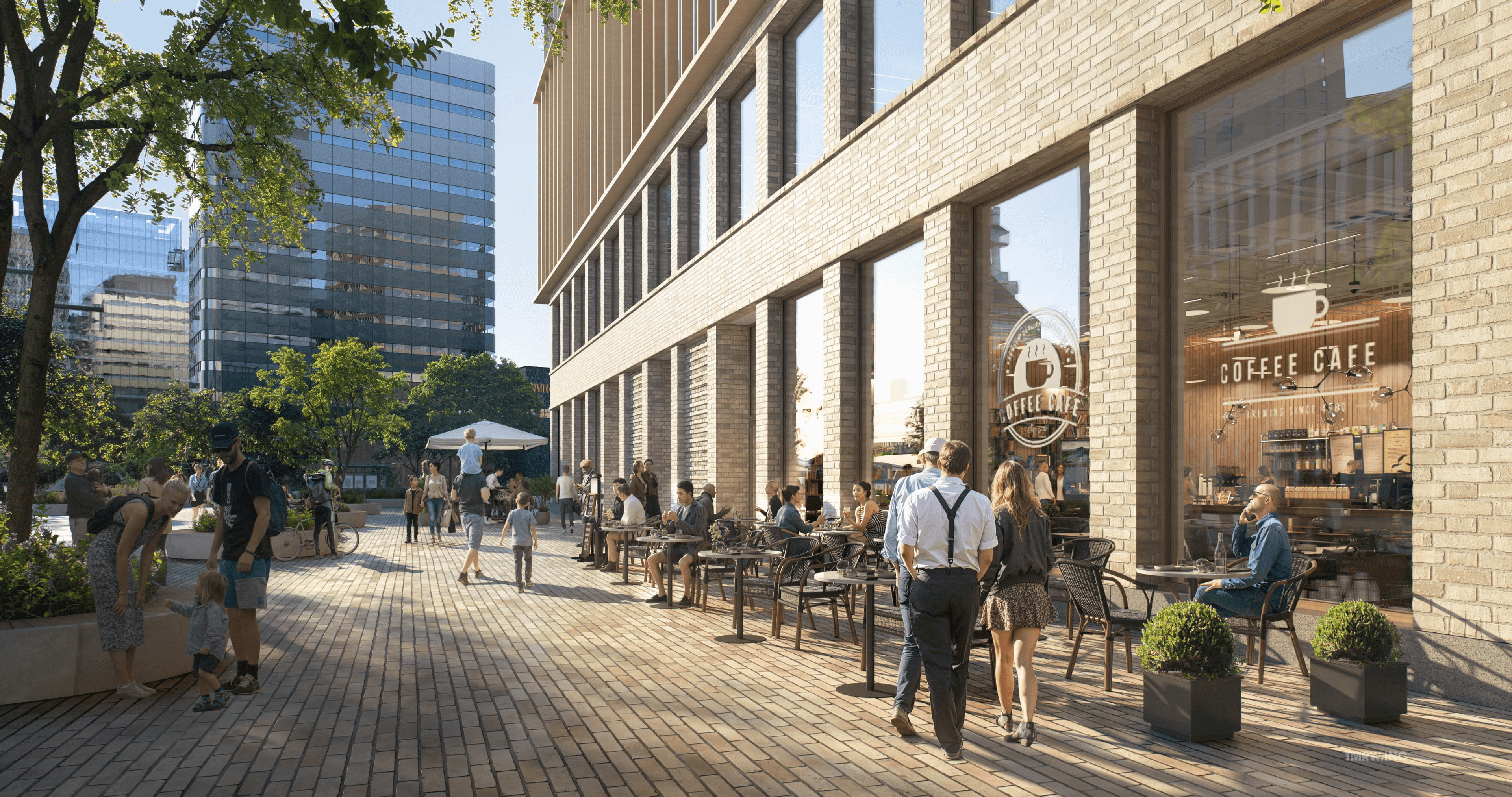 Ånglokstorget framför Park Central - Bildcred Tomorrow för Jernhusen decorative image