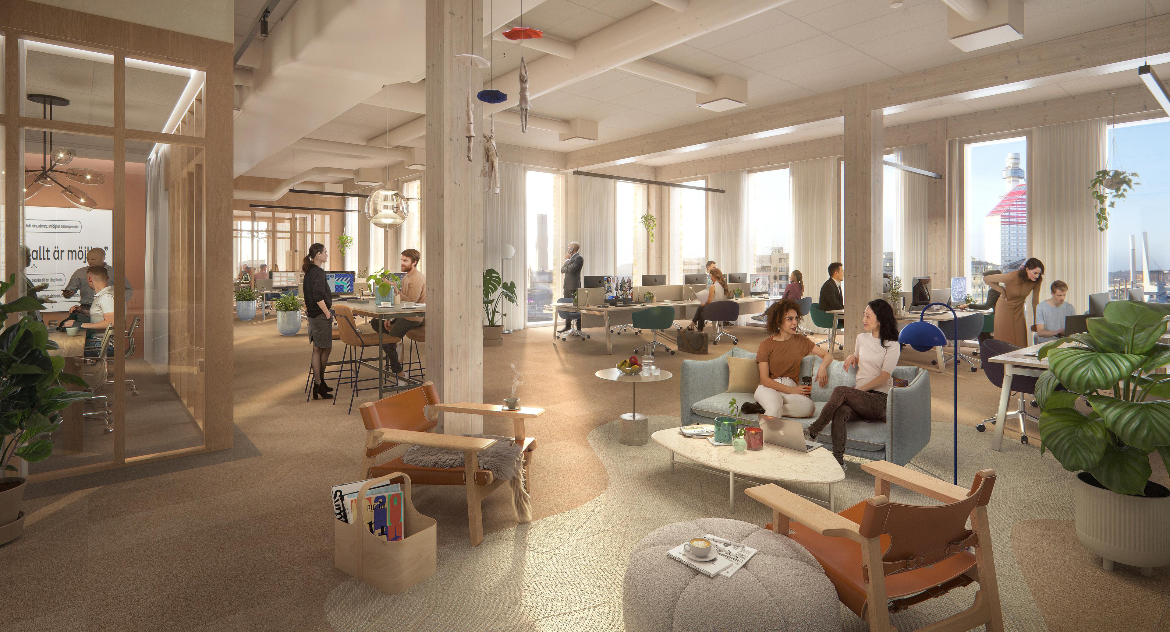 Grand Central - kontorslandskap. Bild: Visulent Grand Central - kontorslandskap. Bild: Visulent